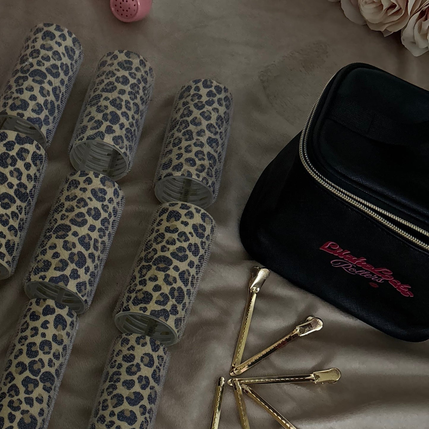 Leopard Print Extended Rollers - 12 Pack